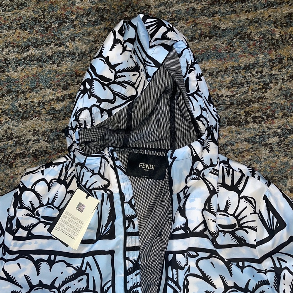 Fendi windbreaker K-Way J.V. Flowers printe